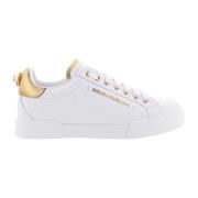 Dames Portofino Sneaker Wit/Goud Dolce & Gabbana , White , Dames