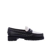 Dames Dan Studs Loafer Zwart/Wit Sebago , Black , Dames