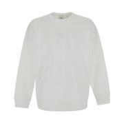 Witte Katoenen Sweatshirt met Lange Mouwen Burberry , White , Heren