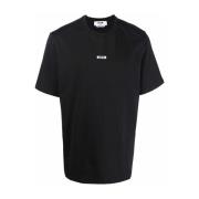 Zwarte T-shirts en Polos Msgm , Black , Heren