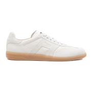 Witte Leren Olympische Sneakers Santoni , White , Heren