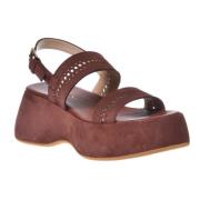 Sandal in brown suede Baldinini , Brown , Dames