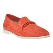 Loafer in orange suede Baldinini , Orange , Dames