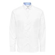 Elegante Kent Kraag Overhemd Lange Mouwen Selected Homme , White , Her...