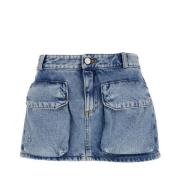 Denim Skirts Icon Denim , Blue , Dames