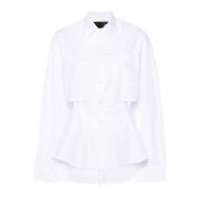 Open Rug Shirt R13 , White , Dames