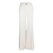 Wijde pijp viscose twill broek Liu Jo , White , Dames