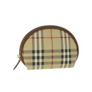 Pre-owned Leather pouches Burberry Vintage , Beige , Dames