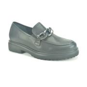 Zwarte leren mocassin schoen Gabor , Green , Dames