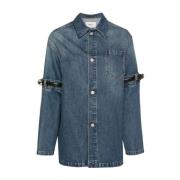 Hybrid Denim Overshirt Coperni , Blue , Dames