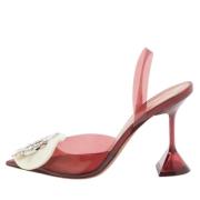 Pre-owned Plastic heels Amina Muaddi Pre-owned , Red , Dames