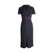 Pre-owned Viscose dresses Burberry Vintage , Black , Dames