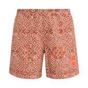 Casual Shorts C.p. Company , Orange , Heren