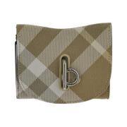 Polyester Check Wallet Burberry , Beige , Dames