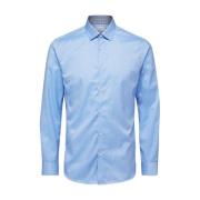 Shirt met lange mouwen slank Selected Homme , Blue , Heren