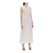 Mouwloze polka dot maxi jurk Alessandra Rich , White , Dames