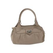 Pre-owned Leather shoulder-bags Salvatore Ferragamo Pre-owned , Beige ...