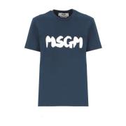 T-Shirts Msgm , Blue , Dames