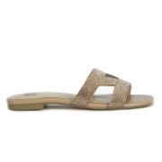 Bronze Swarovski Ciabatta Sandalen Bibi Lou , Yellow , Dames