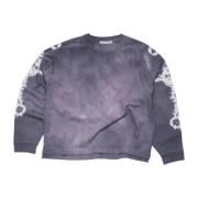 Paarse Tie Dye Crewneck Sweatshirt Acne Studios , Purple , Heren