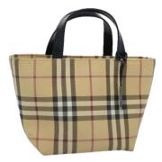 Pre-owned Canvas handbags Burberry Vintage , Beige , Dames