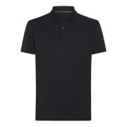 Zwart Polo Shirt Elastisch Macro RRD , Black , Heren