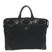 Pre-owned Fabric briefcases Burberry Vintage , Black , Dames