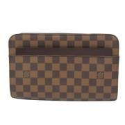 Pre-owned Canvas clutches Louis Vuitton Vintage , Brown , Dames