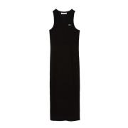 Maxi Dresses Lacoste , Black , Dames