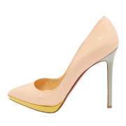 Pre-owned Leather heels Christian Louboutin Pre-owned , Pink , Dames