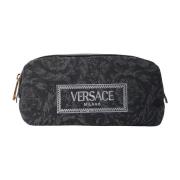 Toilet Bags Versace , Black , Dames