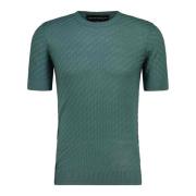 Stijlvolle Visgraatpatroon Gebreide Shirt Emporio Armani , Green , Her...