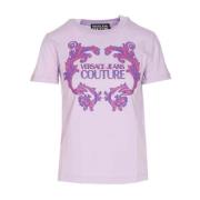 Lilla T-Shirt Lente/Zomer Collectie 2024 Versace Jeans Couture , Purpl...