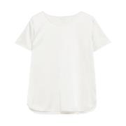 Witte Vrijetijdsshirt Gladde Stof Max Mara , White , Dames