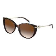 Havana Brown Shaded Sunglasses Tiffany , Multicolor , Dames