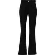 Wide Trousers Balmain , Black , Dames