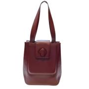 Pre-owned Leather shoulder-bags Cartier Vintage , Red , Dames