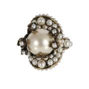 Pre-owned Pearl rings Gucci Vintage , Gray , Dames