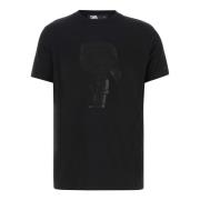 Zwart Logo T-Shirt Karl Lagerfeld , Black , Heren