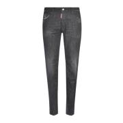 Zwarte Tapered Slim-Fit Jeans Dsquared2 , Black , Heren