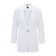 Moderne Linnen Blazer Jasena Wit Hugo Boss , White , Dames