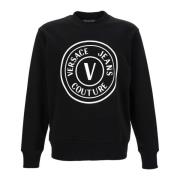Zwarte Hoodie Sweater Versace Jeans Couture , Black , Heren