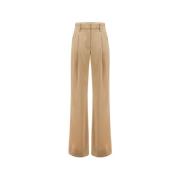 Bruine Rechte Zachte Broek Aniye By , Brown , Dames