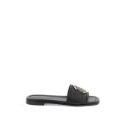 Sliders Moncler , Black , Dames