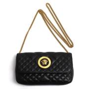 Pre-owned Leather crossbody-bags Versace Pre-owned , Black , Dames
