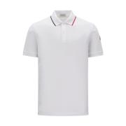 Klassiek Wit Poloshirt Moncler , White , Heren