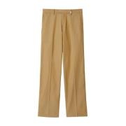 Wide Trousers Burberry , Brown , Heren