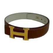 Pre-owned Leather belts Hermès Vintage , Brown , Dames