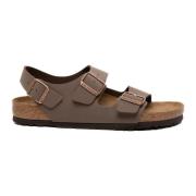 Flat Sandals Birkenstock , Brown , Unisex