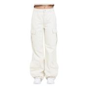Tapered Trousers Only , Beige , Dames